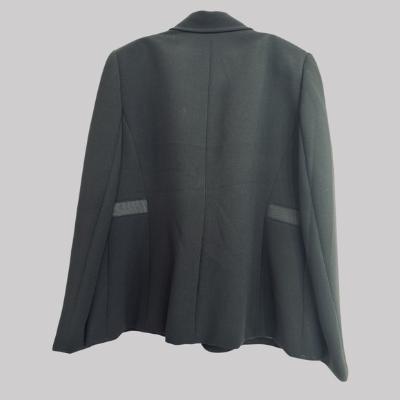 Tahari Black Studded Blazer Women's 12P Classic Career‎ Jacket w/ Pocket Detail - Picture 2 of 5